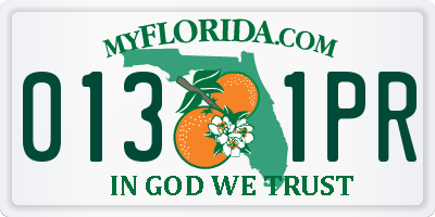 FL license plate 0131PR