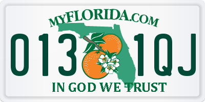 FL license plate 0131QJ