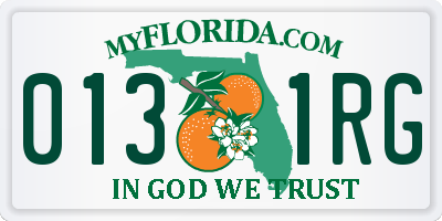 FL license plate 0131RG