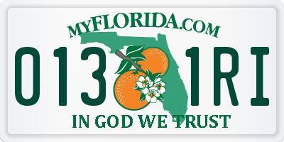 FL license plate 0131RI