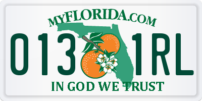 FL license plate 0131RL