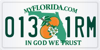 FL license plate 0131RM