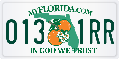 FL license plate 0131RR