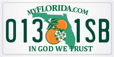 FL license plate 0131SB