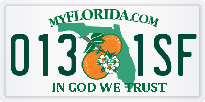 FL license plate 0131SF
