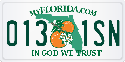 FL license plate 0131SN