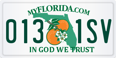 FL license plate 0131SV