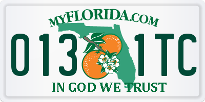 FL license plate 0131TC