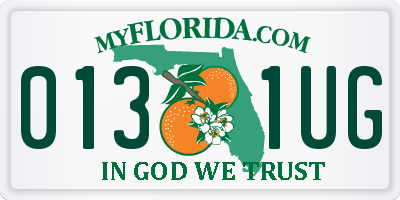 FL license plate 0131UG
