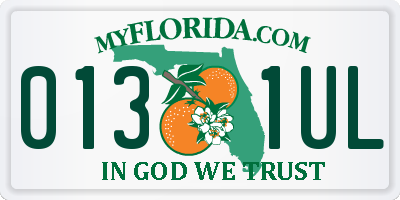 FL license plate 0131UL