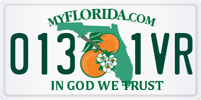 FL license plate 0131VR