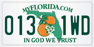 FL license plate 0131WD