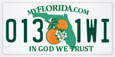 FL license plate 0131WI