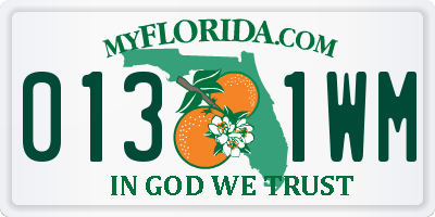 FL license plate 0131WM