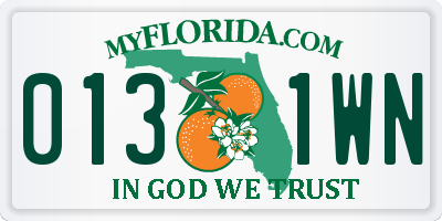 FL license plate 0131WN