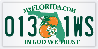 FL license plate 0131WS