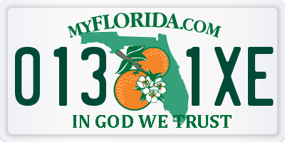 FL license plate 0131XE