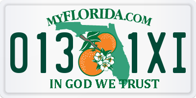 FL license plate 0131XI