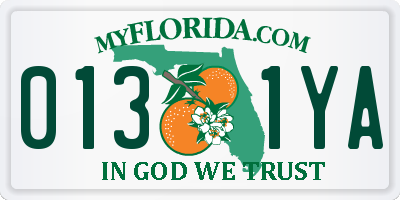 FL license plate 0131YA