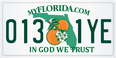 FL license plate 0131YE