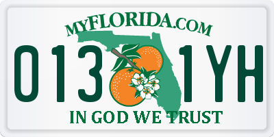 FL license plate 0131YH