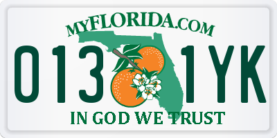 FL license plate 0131YK