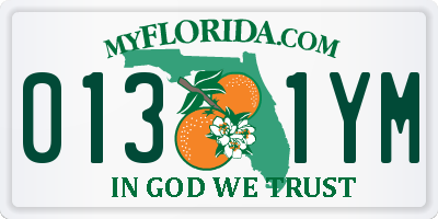 FL license plate 0131YM