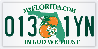FL license plate 0131YN