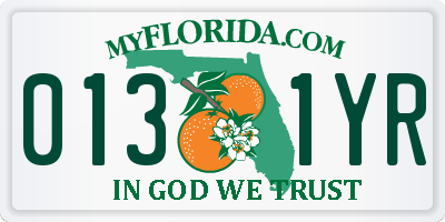 FL license plate 0131YR