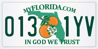 FL license plate 0131YV