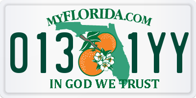 FL license plate 0131YY
