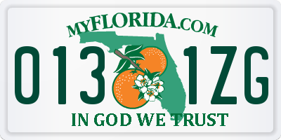 FL license plate 0131ZG