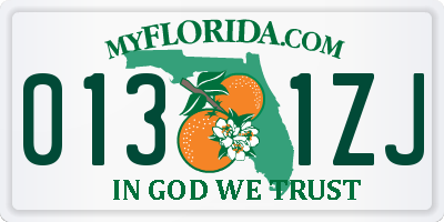 FL license plate 0131ZJ