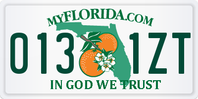 FL license plate 0131ZT