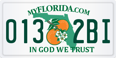 FL license plate 0132BI