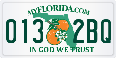 FL license plate 0132BQ