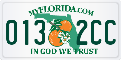 FL license plate 0132CC