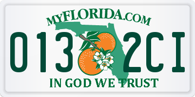 FL license plate 0132CI