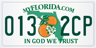FL license plate 0132CP