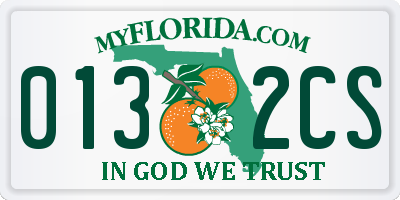 FL license plate 0132CS
