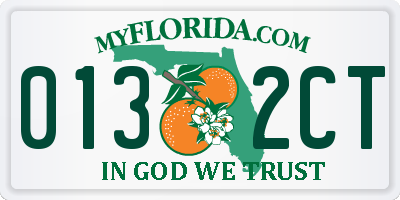 FL license plate 0132CT