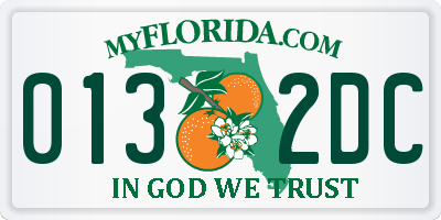 FL license plate 0132DC