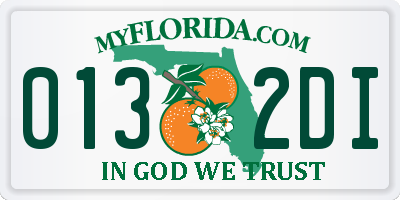 FL license plate 0132DI