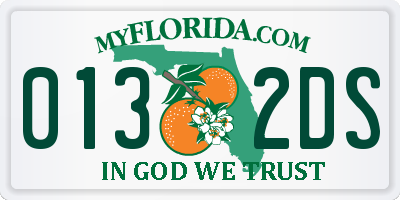 FL license plate 0132DS