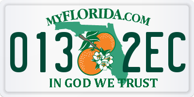 FL license plate 0132EC
