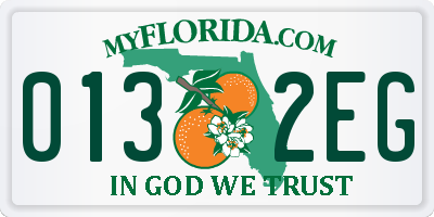 FL license plate 0132EG