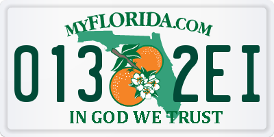 FL license plate 0132EI