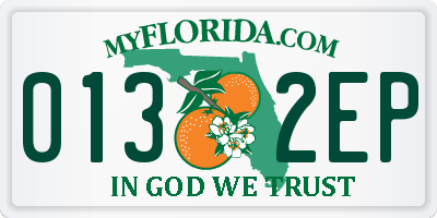 FL license plate 0132EP