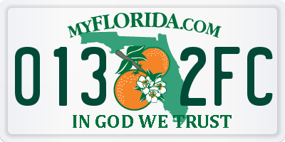FL license plate 0132FC