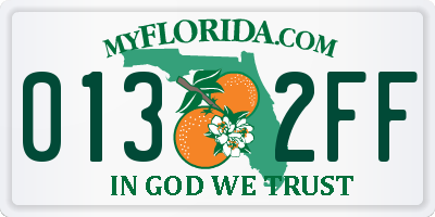 FL license plate 0132FF